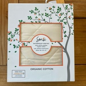 NEW Sonsi GOTS Organic cotton waterproof crib pad protector